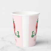 Kawaii Strawberry Baby Shower Papieren Bekers (Rechts)