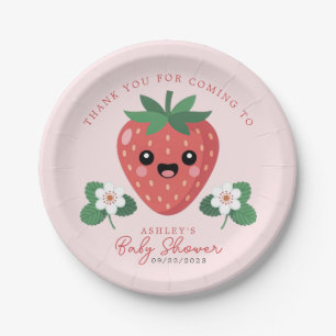 Kawaii Strawberry Baby Shower Papieren Bordje