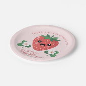 Kawaii Strawberry Baby Shower Papieren Bordje (Gekanteld)