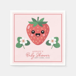 Kawaii Strawberry Baby Shower Servet