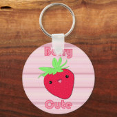 Kawaii Strawberry Berry Cute sleutelhanger (Voorkant)