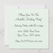 Kawaii Strawberry Birthday Party Invitations Kaart (Achterkant)