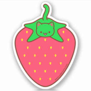 Kawaii STRAWBERRY CAT-Sticker Sticker