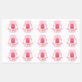 Kawaii Strawberry Crumble Ice Poppen Labels (Vel)