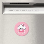 Kawaii Strawberry Cupcake Magneet (Insitu (Vaatwasser))