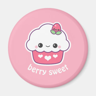 Kawaii Strawberry Cupcake Magneet