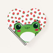 Kawaii Strawberry Frog Apron Notitieboek (Voorkant)