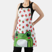 Kawaii Strawberry Frog Apron Schort (Insitu)