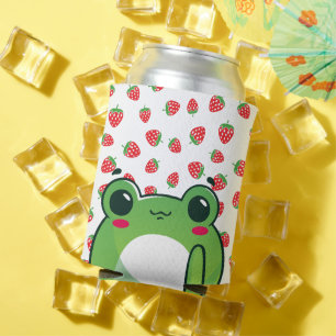 Kawaii Strawberry Frog Blikjeskoeler