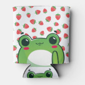 Kawaii Strawberry Frog Blikjeskoeler (Voorkant)