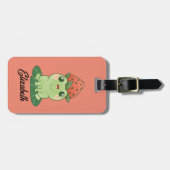 Kawaii Strawberry Frog Home Bagagelabel (Voorkant horizontaal)