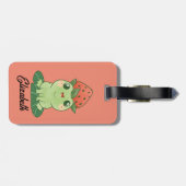 Kawaii Strawberry Frog Home Bagagelabel (Achterkant horizontaal)