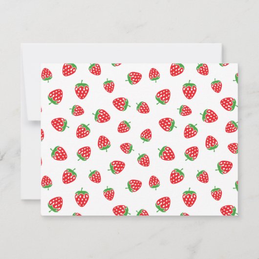 Kawaii Strawberry Frog Kaart (Achterkant)