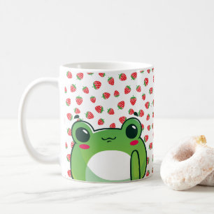 Kawaii Strawberry Frog Koffiemok