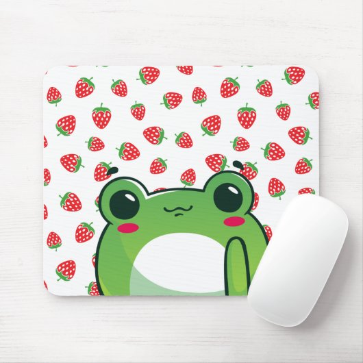 Kawaii Strawberry Frog Muismat (Met muis)