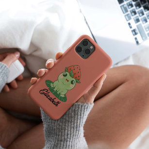 Kawaii Strawberry Frog Personalized Samsung Galaxy S6 Hoesje