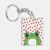 Kawaii Strawberry Frog Sleutelhanger (Voorkant Links)