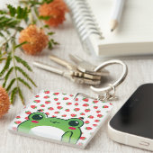 Kawaii Strawberry Frog Sleutelhanger (Voorkant Rechts)