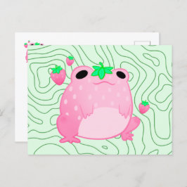 Kawaii Strawberry Frog Softcore Briefkaart