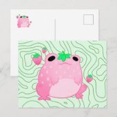 Kawaii Strawberry Frog Softcore Briefkaart (Voorkant / Achterkant)