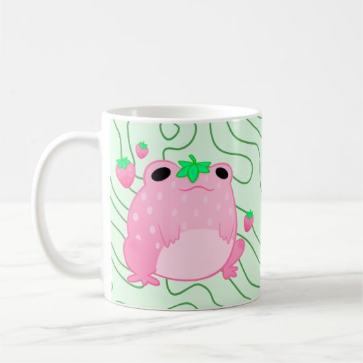 Kawaii Strawberry Frog Softcore Koffiemok (Links)