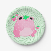 Kawaii Strawberry Frog Softcore Papieren Bordje (Voorkant)