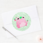 Kawaii Strawberry Frog Softcore Ronde Sticker (Envelop)