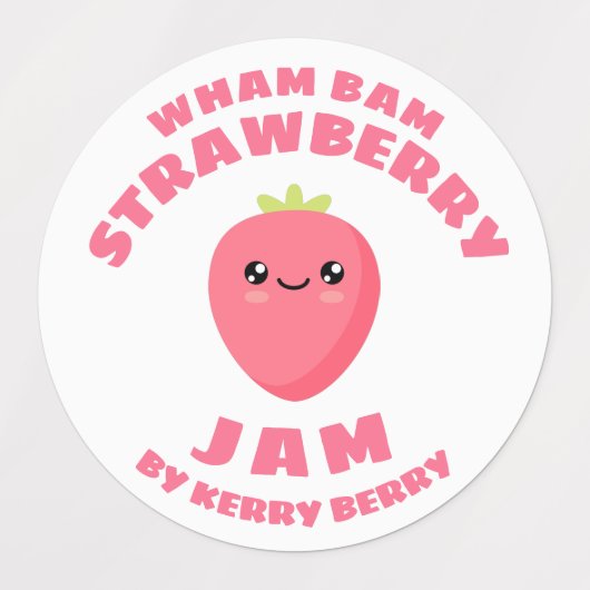 Kawaii Strawberry Jam Labels (Design 2)