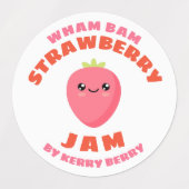 Kawaii Strawberry Jam Labels (Design 1)