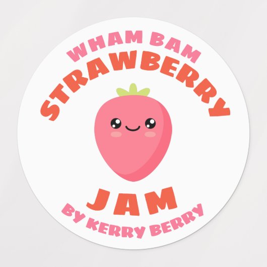 Kawaii Strawberry Jam Labels (Design 1)