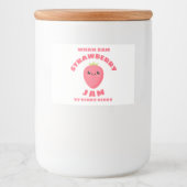Kawaii Strawberry Jam Voedselcontainer Etiket (Voorkant)
