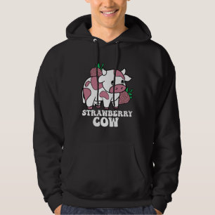 Kawaii Strawberry Koe Crazy Koe Lady Boerderij Ani Hoodie