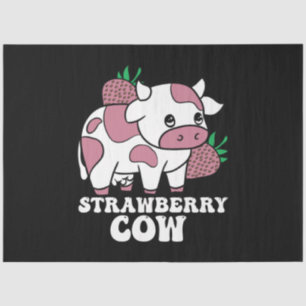 Kawaii Strawberry Koe Crazy Koe Lady Boerderij Ani Tissuepapier