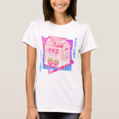 Kawaii Strawberry Milk Aesthetic T-shirt (Voorkant)