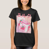 Kawaii Strawberry Milk Aesthetic T-shirt (Voorkant)