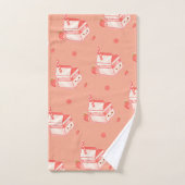 Kawaii Strawberry Milk Carton - Cute Aesthetic Art Bad Handdoek (Handdoek)