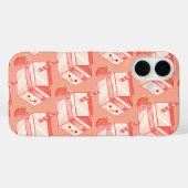 Kawaii Strawberry Milk Carton - Cute Aesthetic Art Case-Mate iPhone Case (Achterkant (horizontaal))