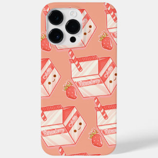 Kawaii Strawberry Milk Carton - Cute Aesthetic Art Case-Mate iPhone 14 Pro Max Hoesje