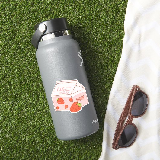 Kawaii Strawberry Milk Sticker (HydroFlask Insitu)