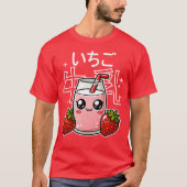 Kawaii Strawberry Milk T-shirt (Voorkant)