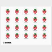 Kawaii Strawberry Motivation Personalizable Ronde Sticker (Vel)