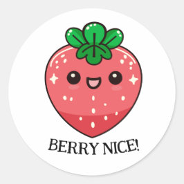 Kawaii Strawberry Motivation Personalizable Ronde Sticker