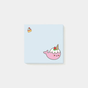 Kawaii Strawberry Shortcake Narwhal Post-it® Notes