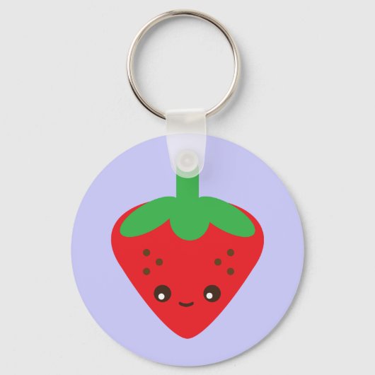 Kawaii Strawberry Sleutelhanger (Voorkant)