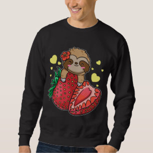 Kawaii Strawberry Sloth Lover Fruit Cute Strawberr Trui