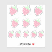 Kawaii Strawberry Sticker (Vel)