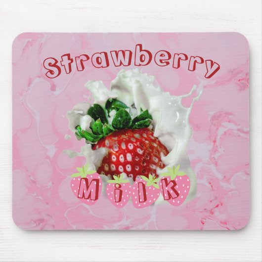 Kawaii Strawberry Summer Fruit Schattige Voedsel T Muismat (Voorkant)