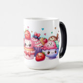 Kawaii Strawberry Sweets and Ice Cream Friends Magische Mok (Voorkant rechts)