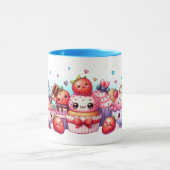 Kawaii Strawberry Sweets and Ice Cream Friends Mok (Midden)