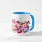 Kawaii Strawberry Sweets and Ice Cream Friends Mok (Voorkant rechts)